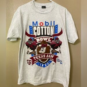 Vintage 1993 Mobil Cotton Bowl Texas A&M T-Shirt Large